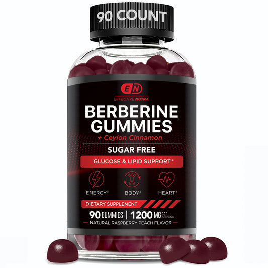 Berberine Gummies with Ceylon Cinnamon (Raspberry Peach, 90 Count)