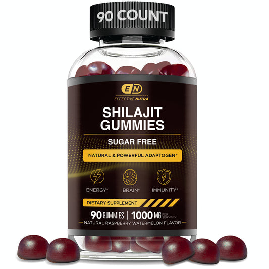 Shilajit Gummies - Natural & Powerful Adaptogen (Raspberry Watermelon, 90 Count)