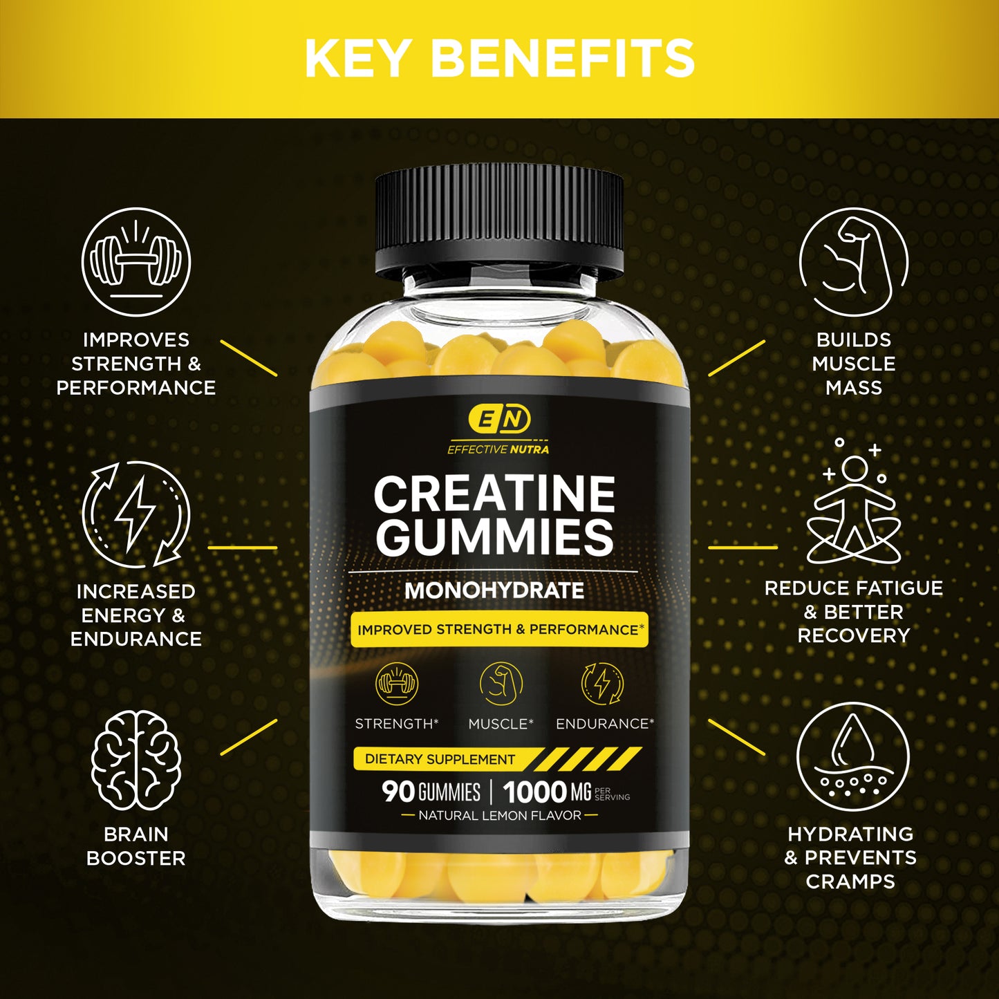 Creatine Gummies 1g (90 Count)