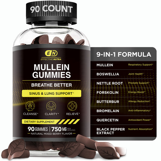 9in1 Mullein Gummies - Sinus & Lung Support (Mixed Berry, 90 Count)