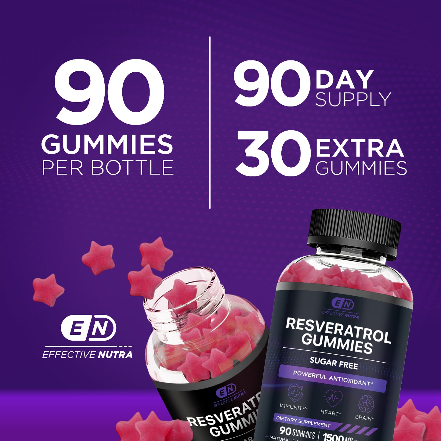 Resveratrol Gummies 1500mg (90 Count)